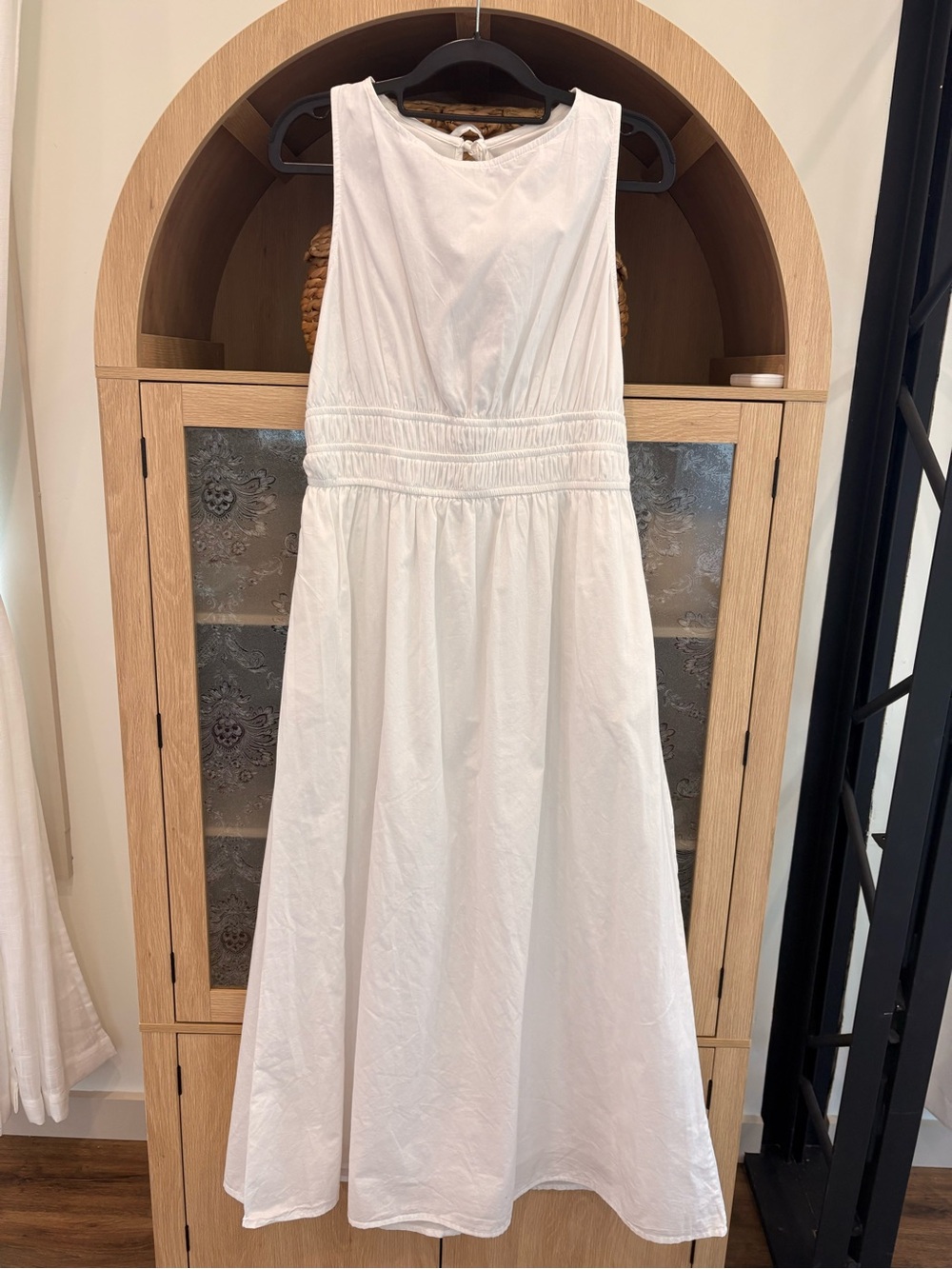 Jessica Simpson White Maxi Dress with Smocked Waist